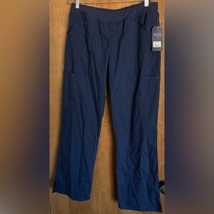 Cherokee Authentic Workwear Scrub Pants Women L Navy WW170 Elastic Waist NWT